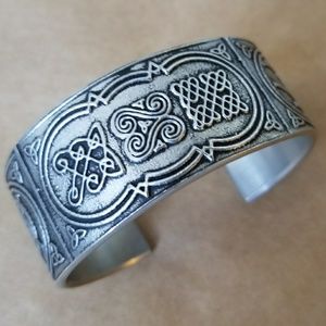 Mullingar Pewter handmade in Ireland bracelet cuff